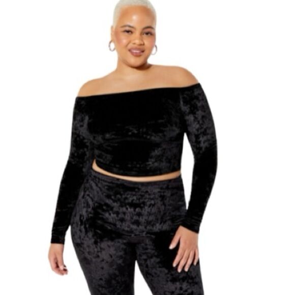 Yitty Fabletics Plusshy Shaping Top 3X in Iconic Black NWT - Picture 12 of 13
